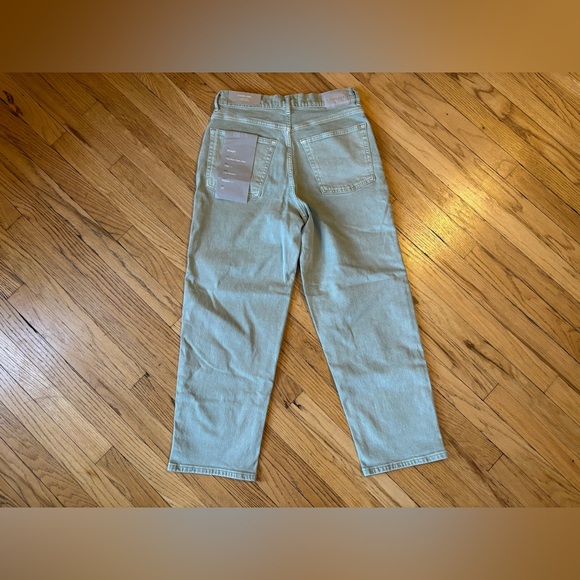 NWT Everlane Way High Straight Leg High Rise Jeans Green Size 30 - Picture 7 of 12